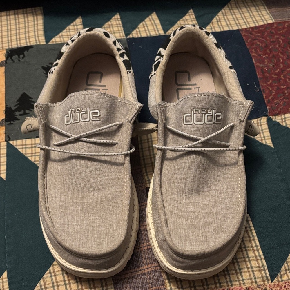 Hey Dude Light Gray Loafers